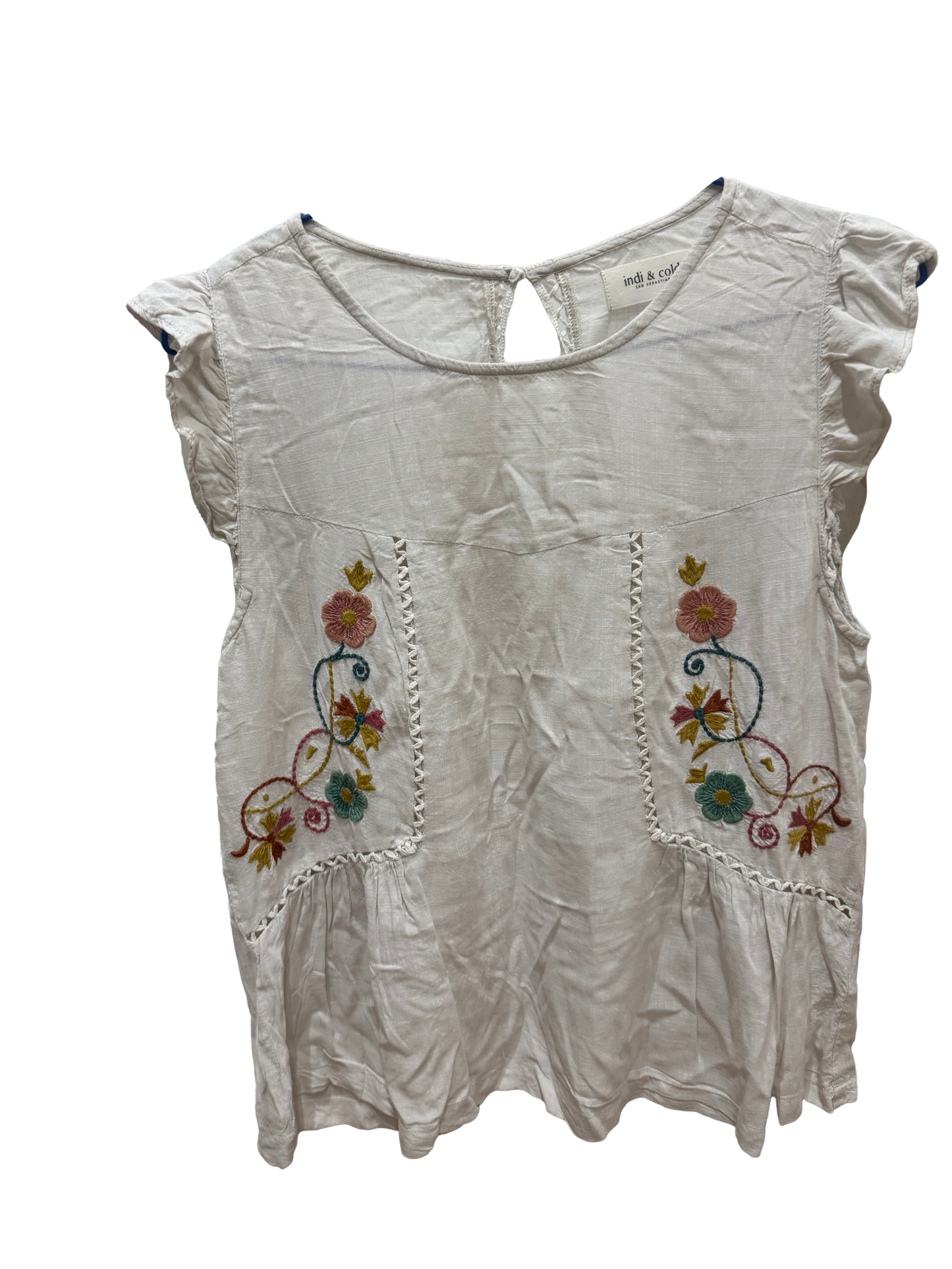 Camisa con manga volantitos