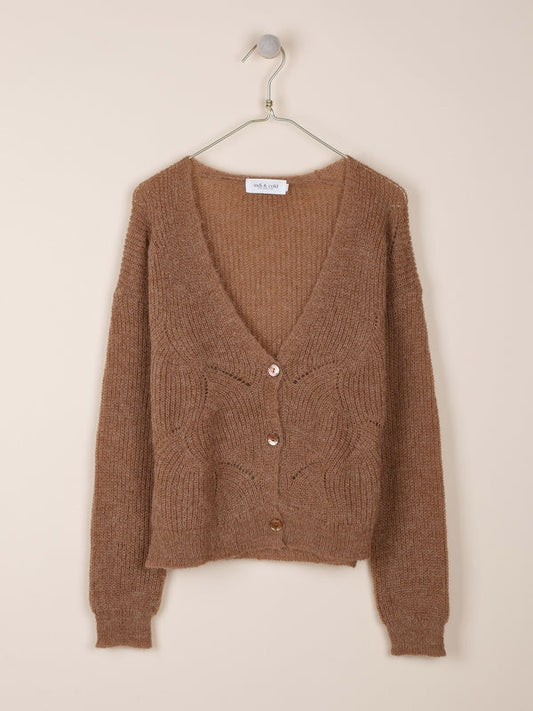 CHAQUETA DE ALPACA CON MENGUADOS