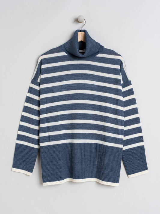 PULL EN MAILLE RAYÉ