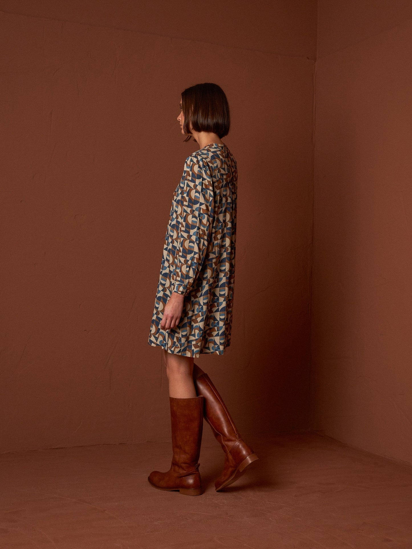 VESTIDO EVASÉ ESTAMPADO