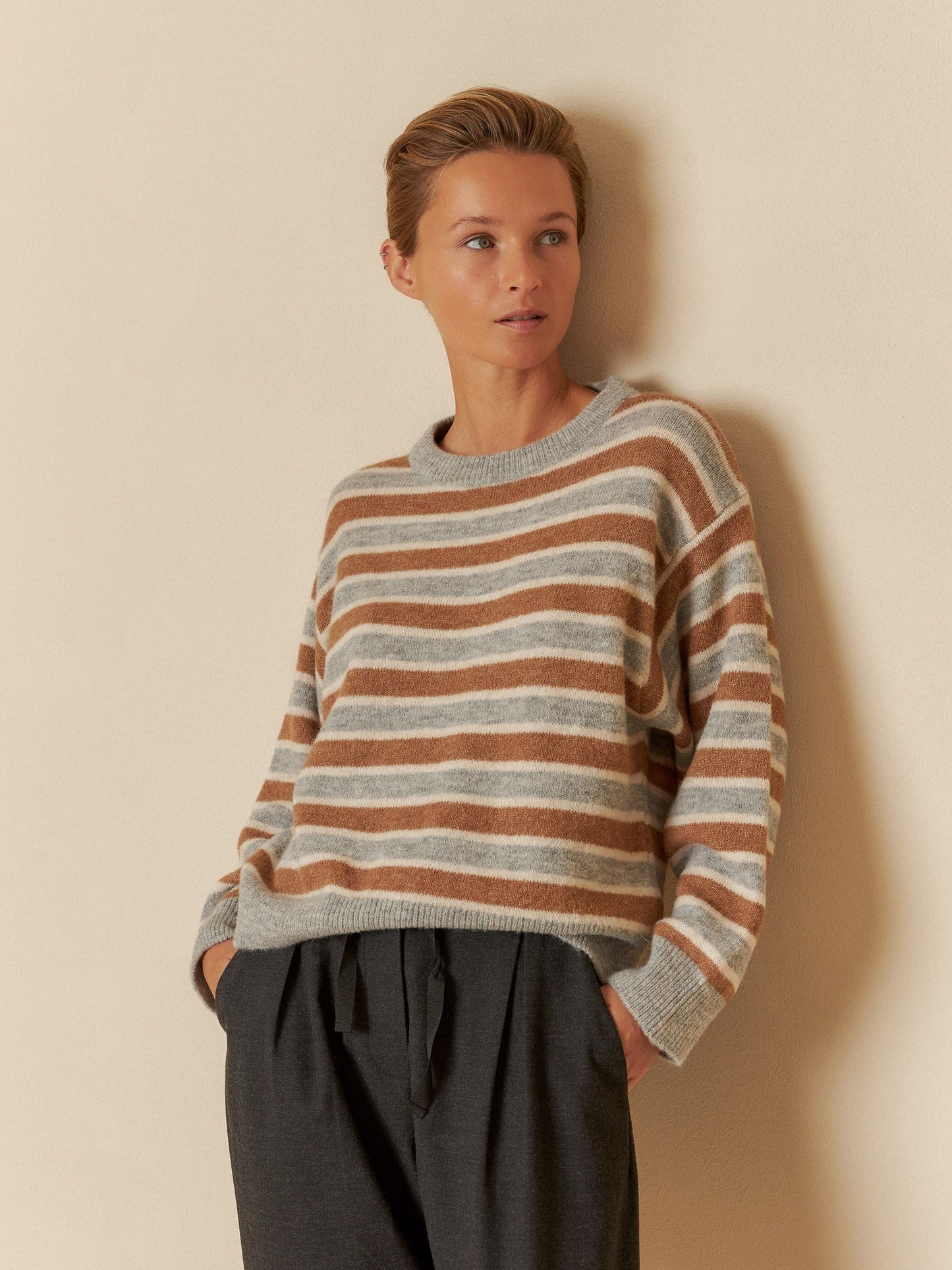 PULL EN MAILLE RAYÉ