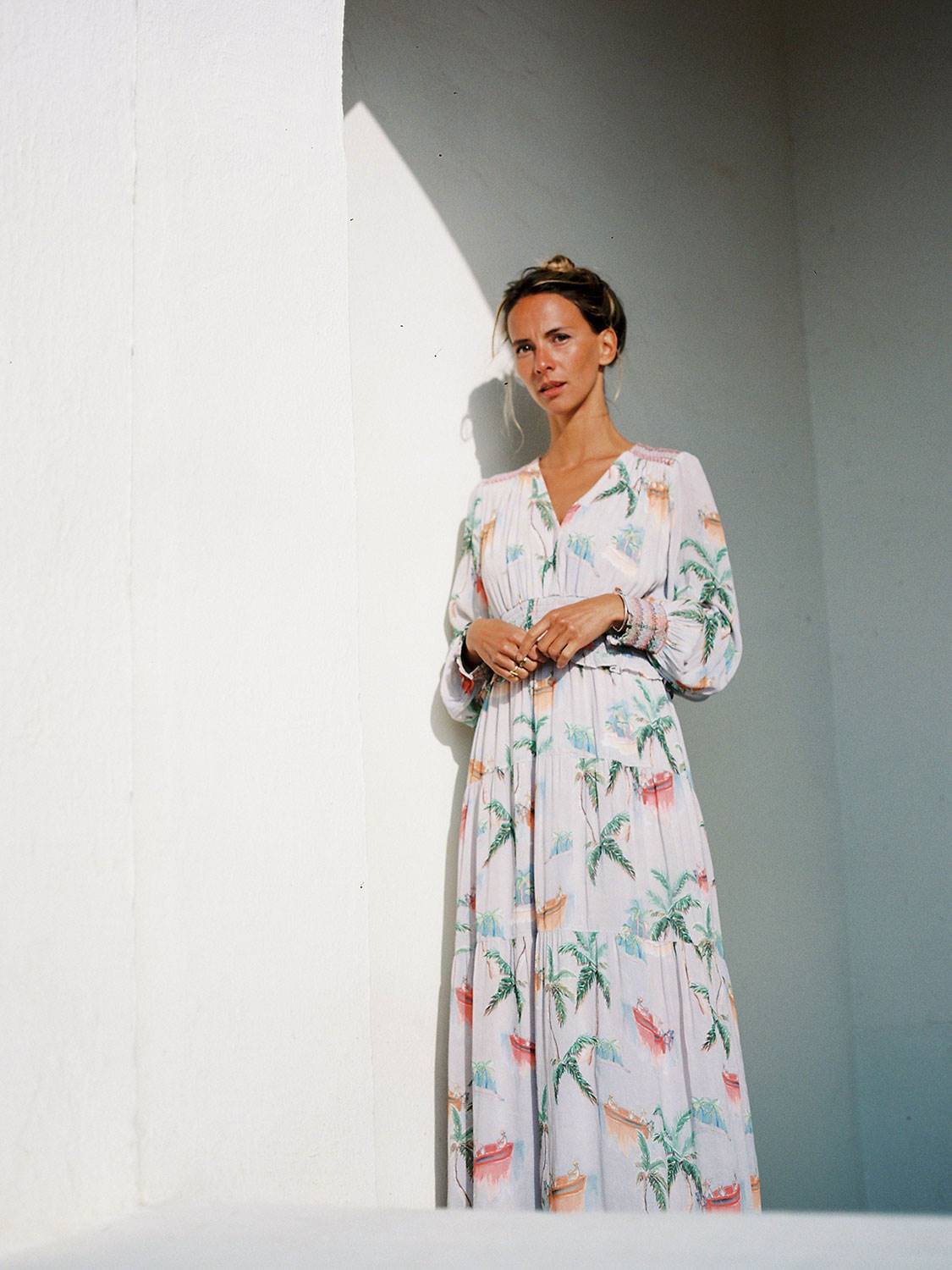 VESTIDO MAXI PALMERAS