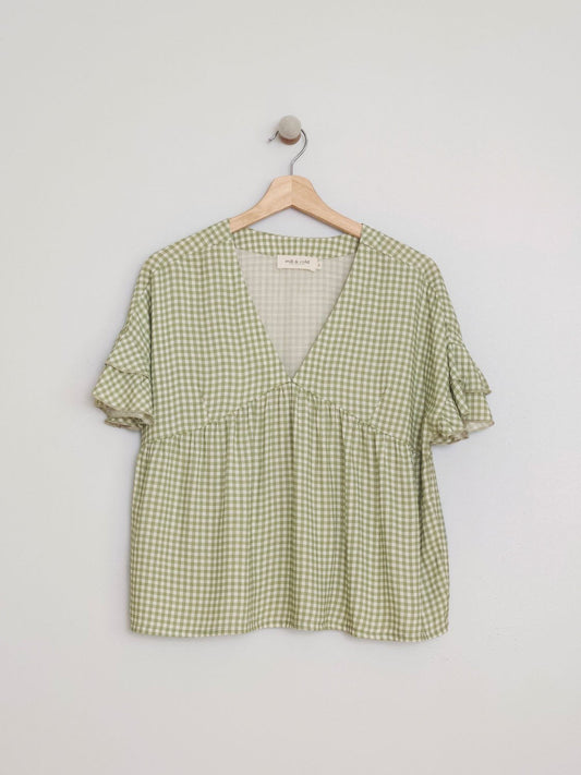 BLOUSE À VOLANTS VICHY
