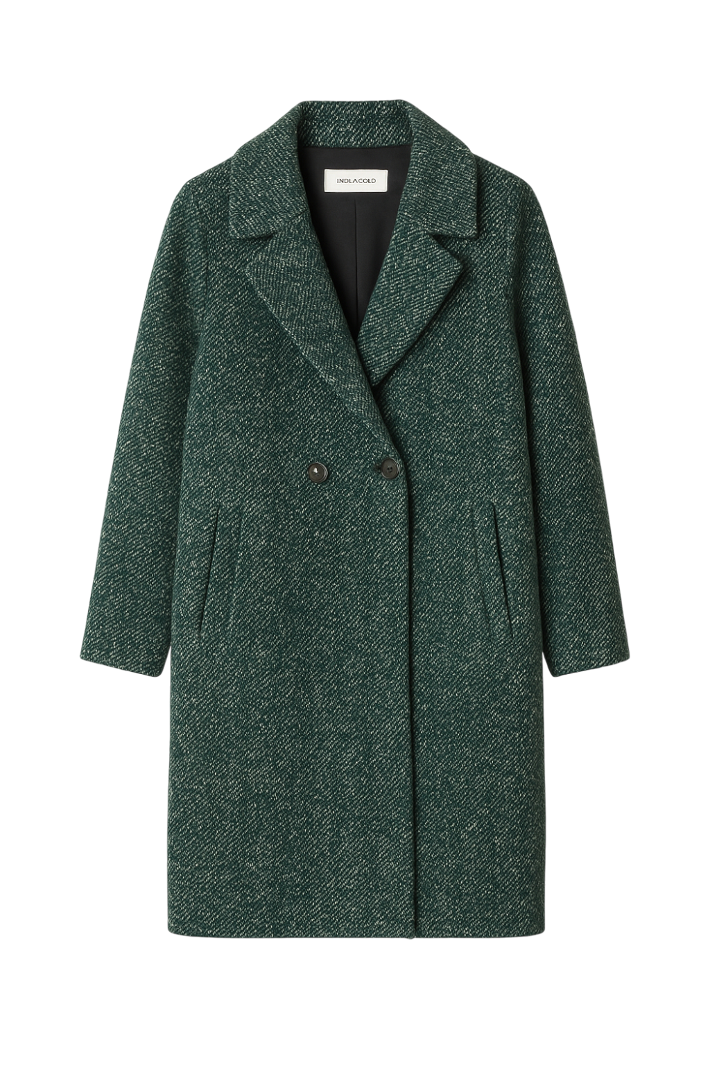 Abrigo verde jaspeado