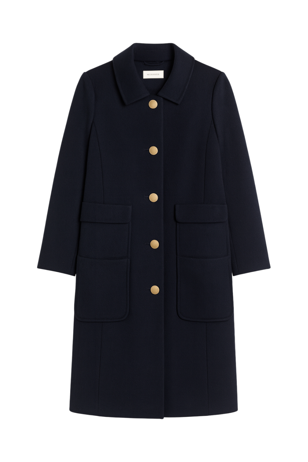 Abrigo azul botonadura dorada
