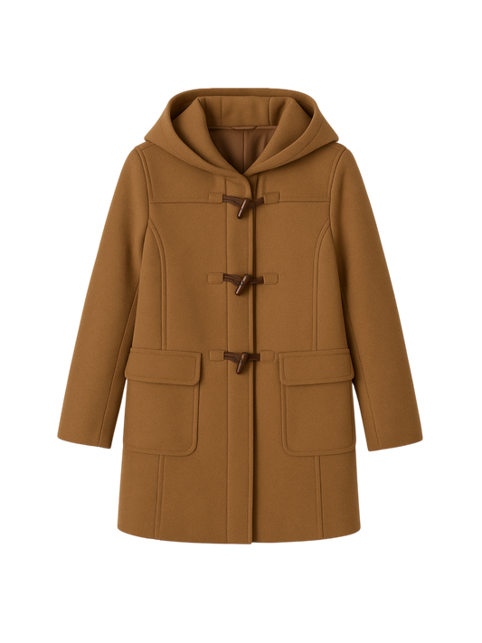 Trenka corta marrón con capucha