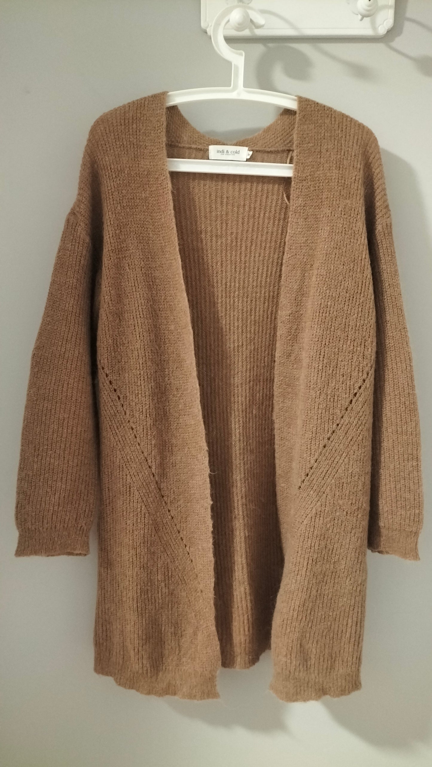 Veste longue en maille