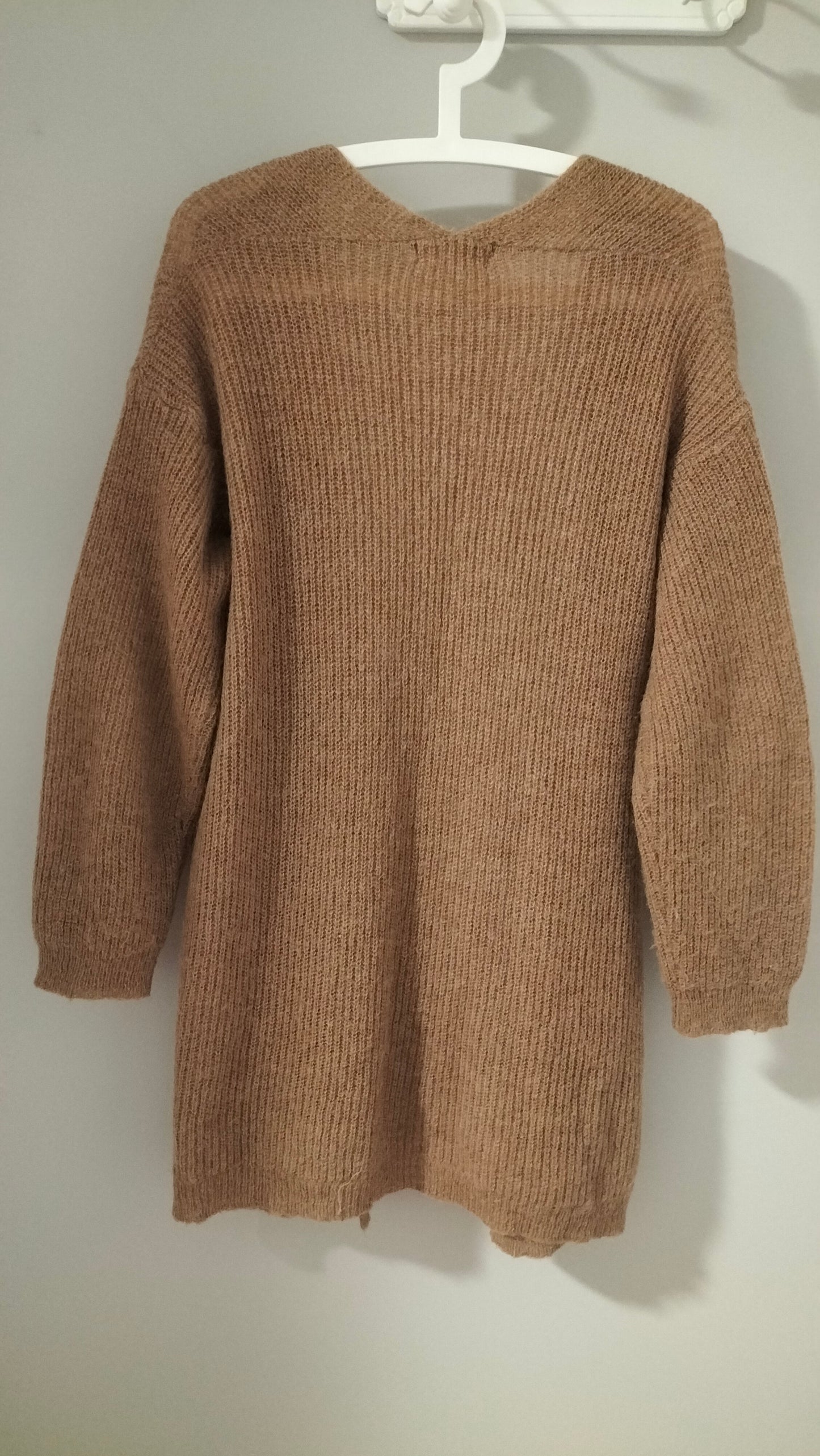 Veste longue en maille