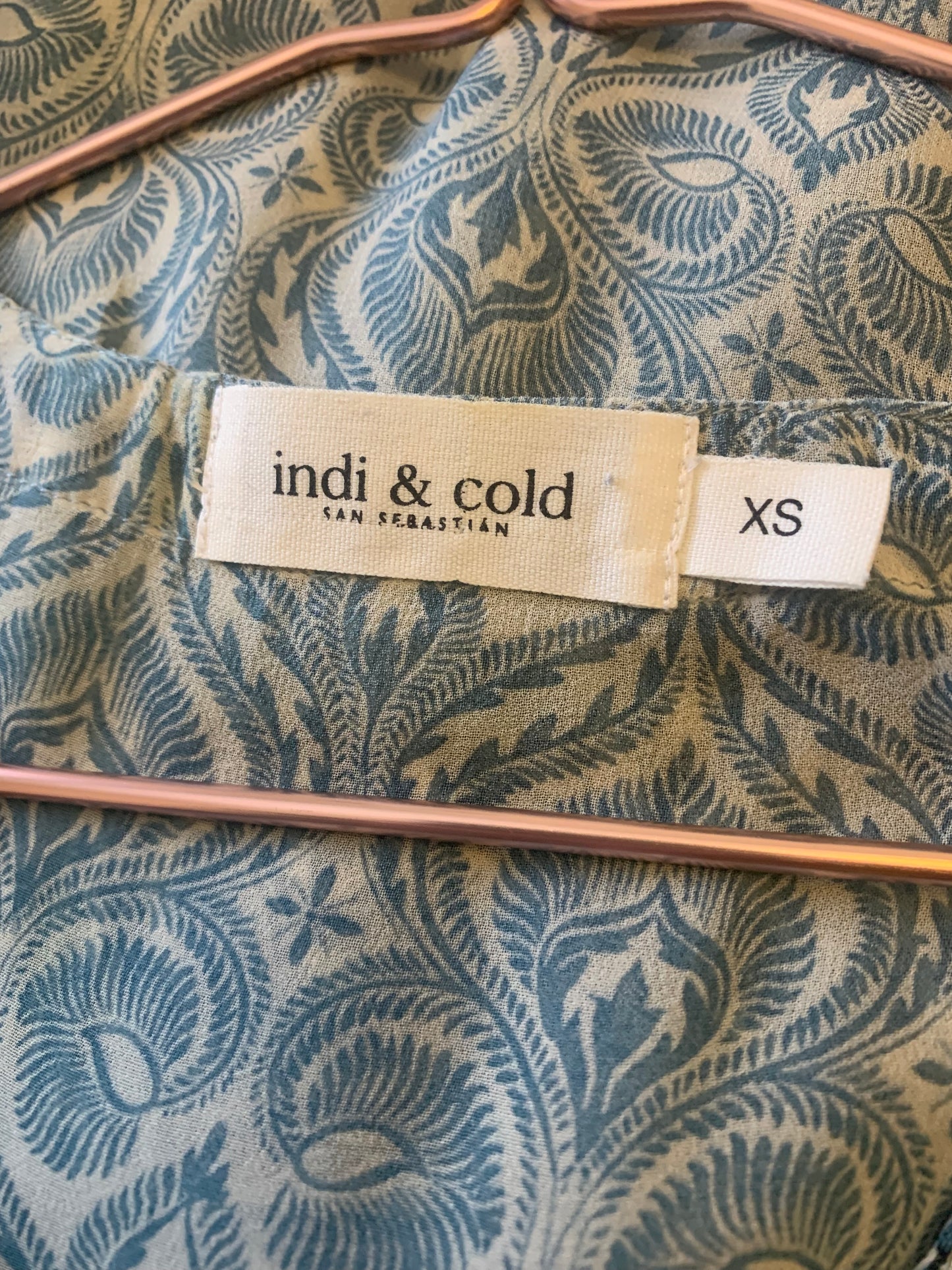 Blusón estampado tonos azules