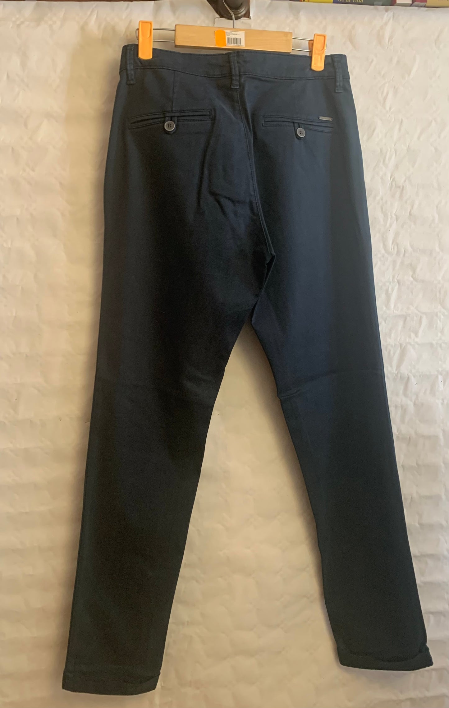 Pantalon chino en lyocell bleu