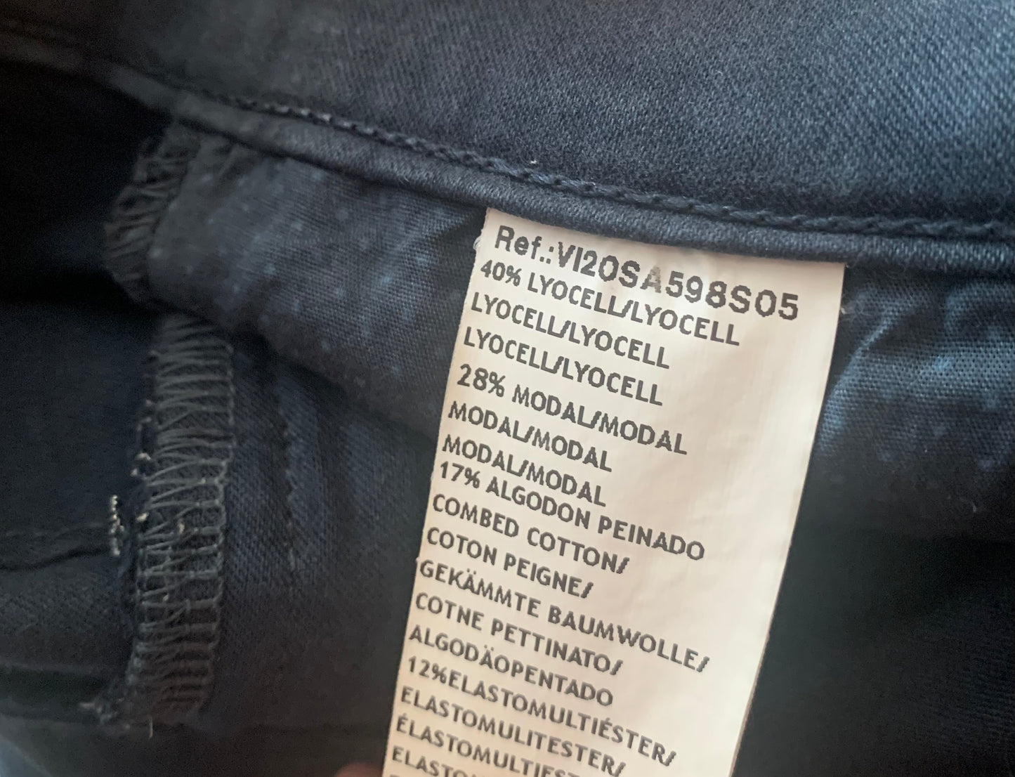 Pantalon chino en lyocell bleu