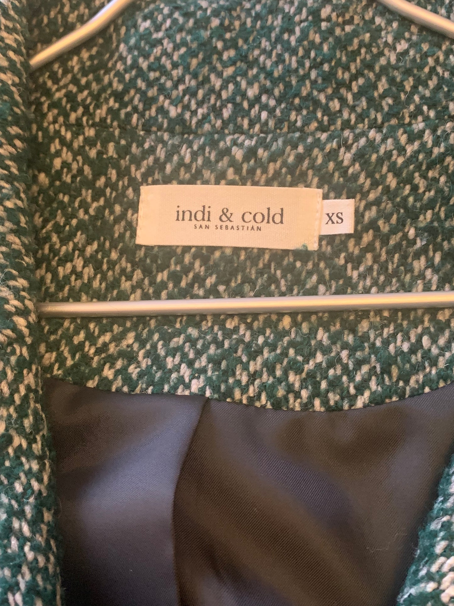 Abrigo verde jaspeado