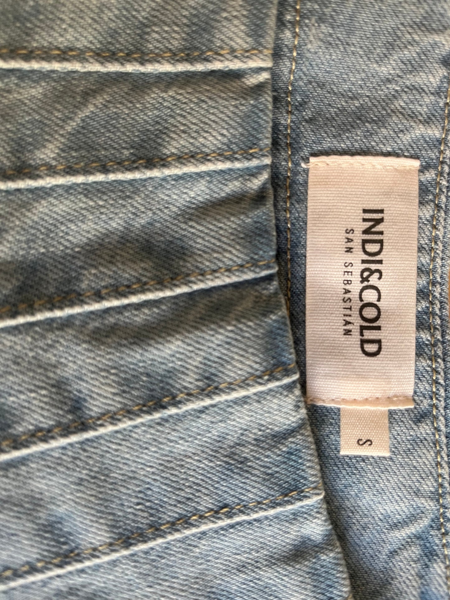 Falda Denim Pliegues