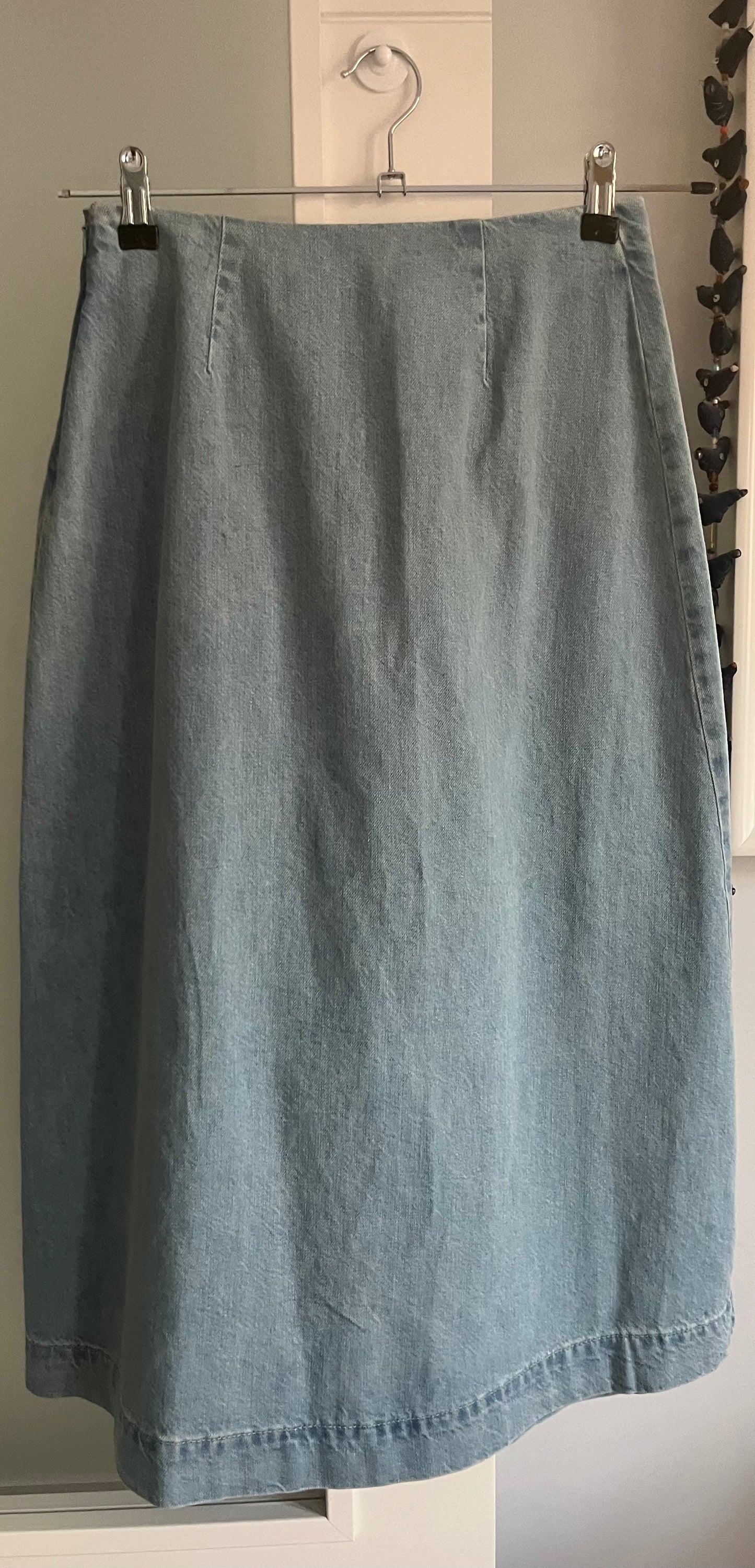 Falda Denim Pliegues