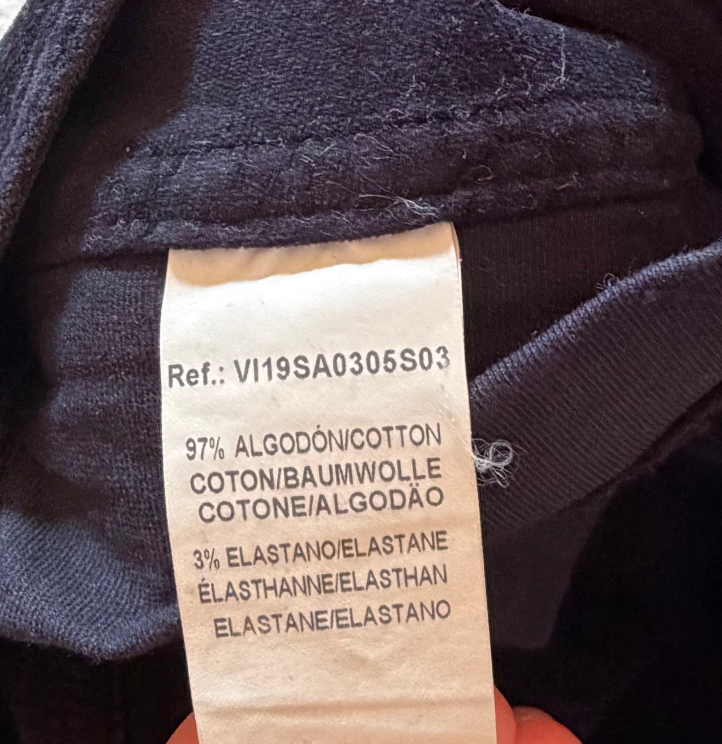 Pantalon en velours bleu foncé