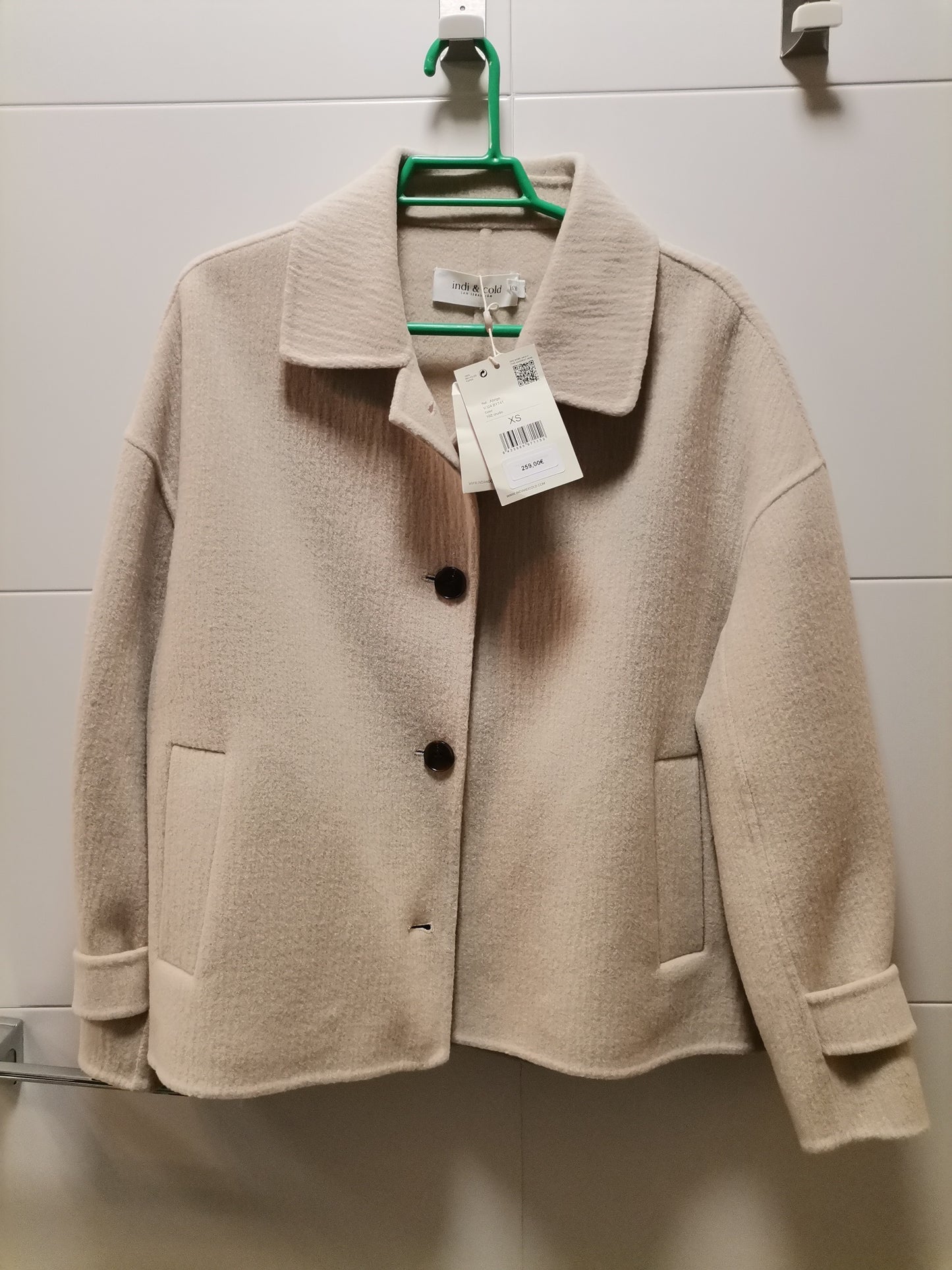 Manteau court écru