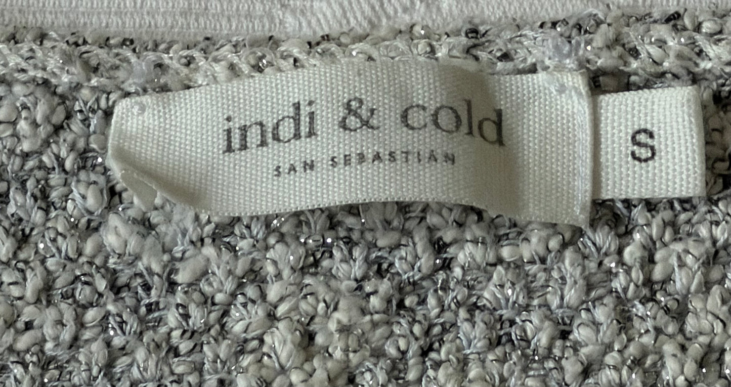 Chaqueta gris con hilos plateados tipo Chanel