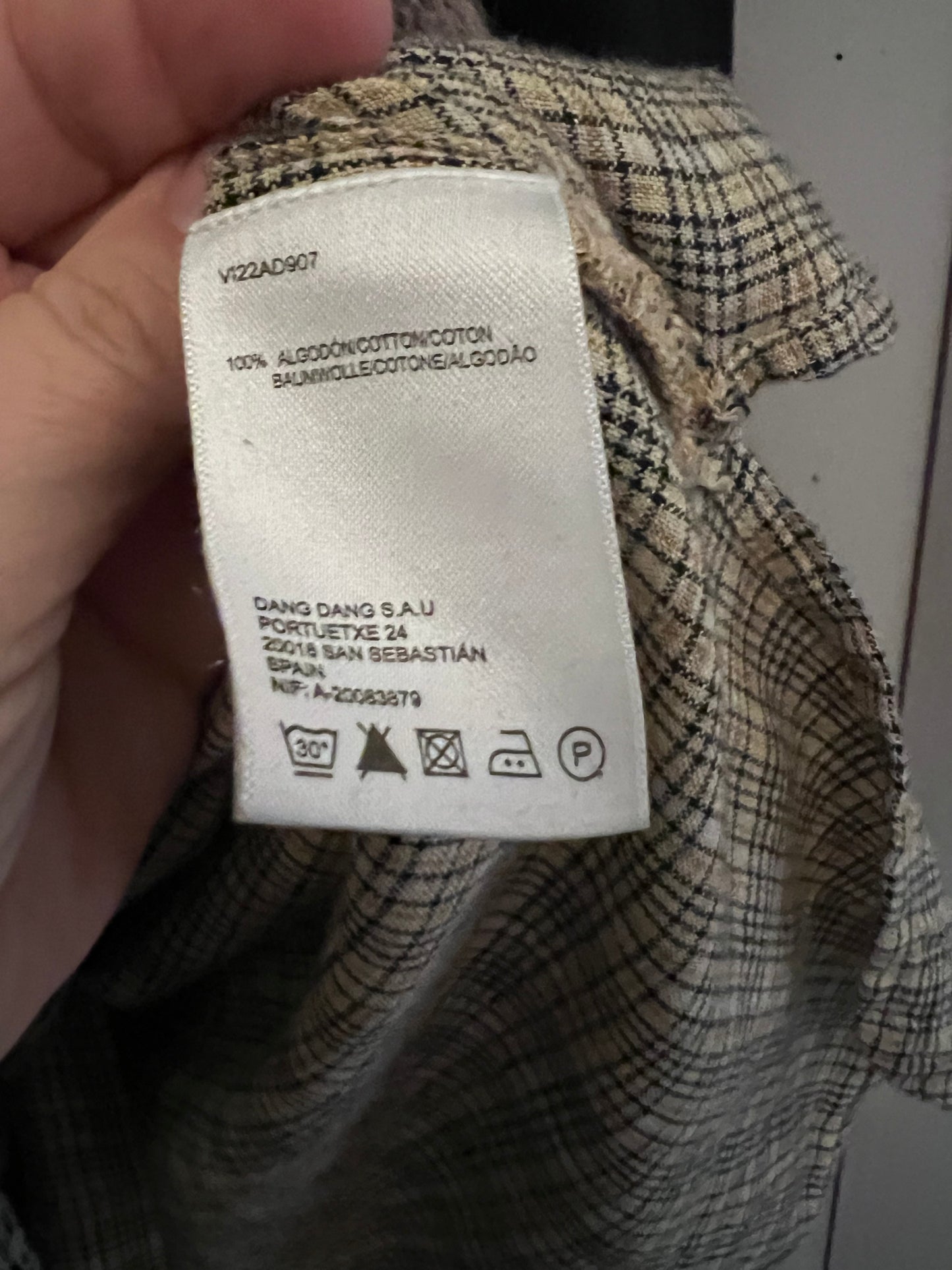 Brown checkered shirt