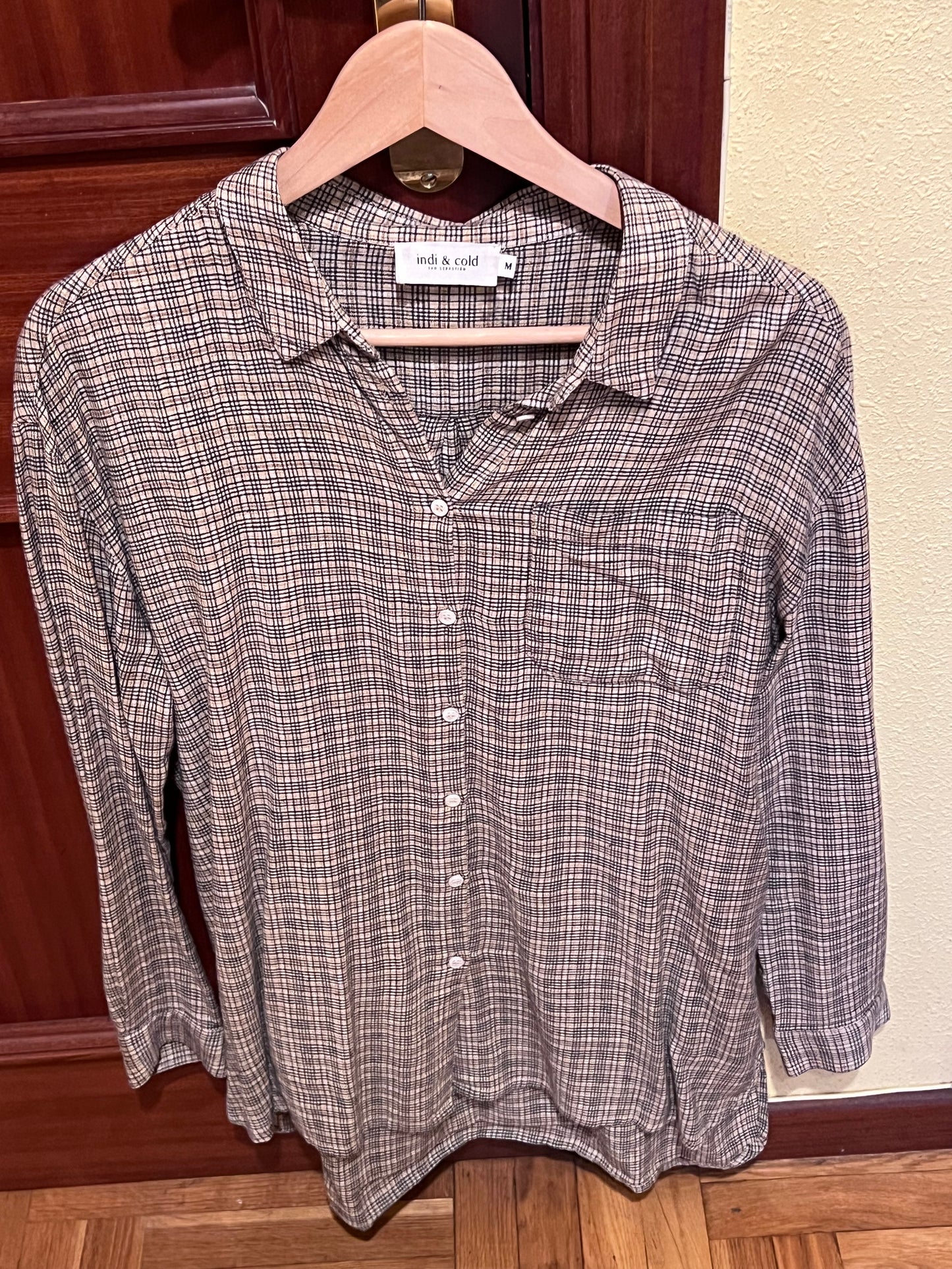 Brown checkered shirt