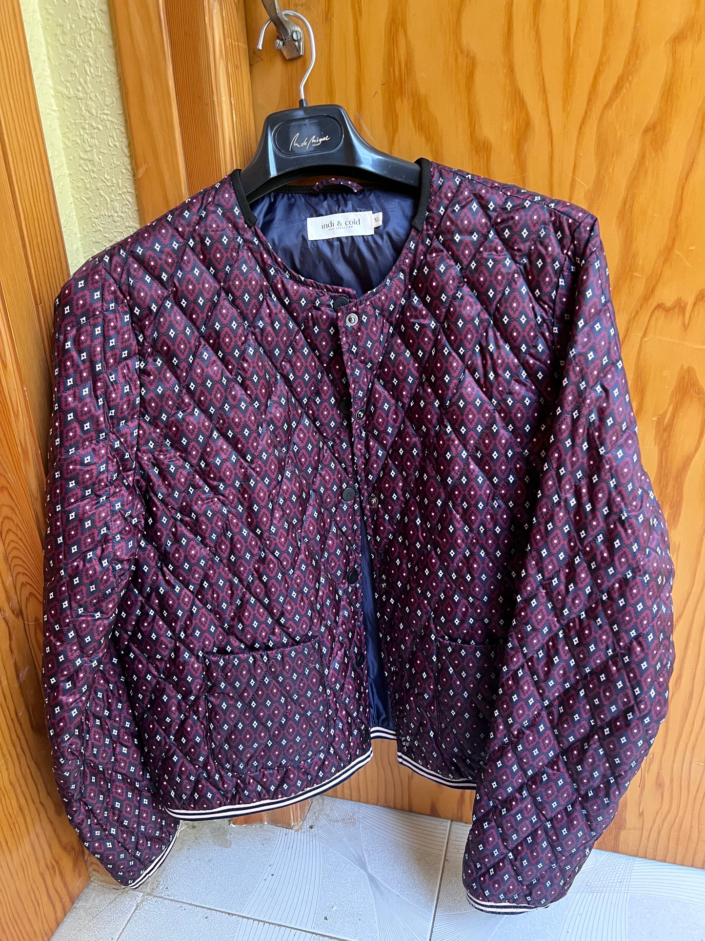 Burgundy bomber jacket