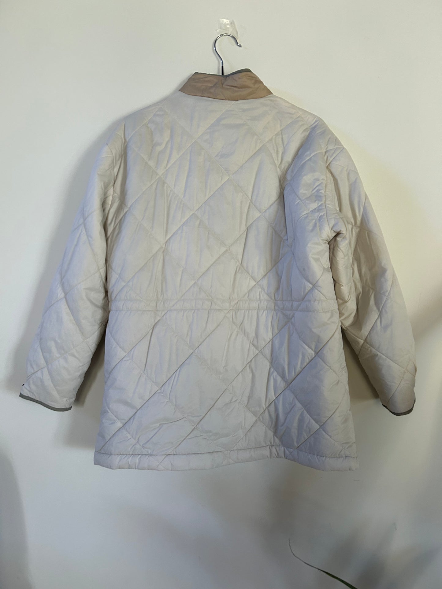 THREE-COLOUR QUILTED COAT