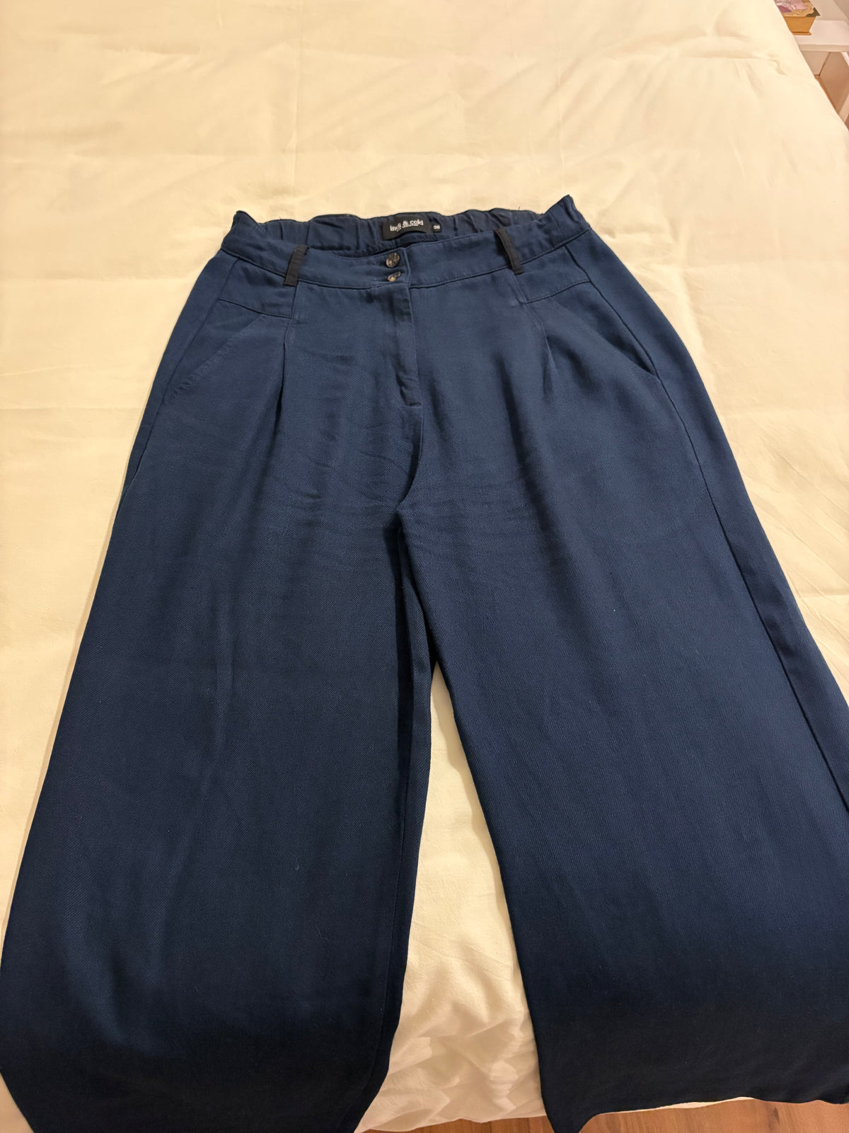 Pantalón ancho azul