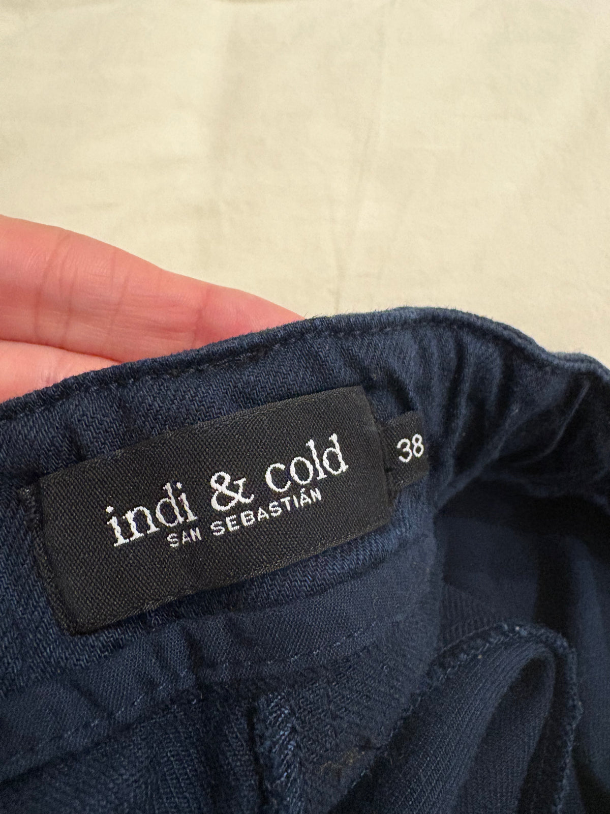 Pantalón ancho azul