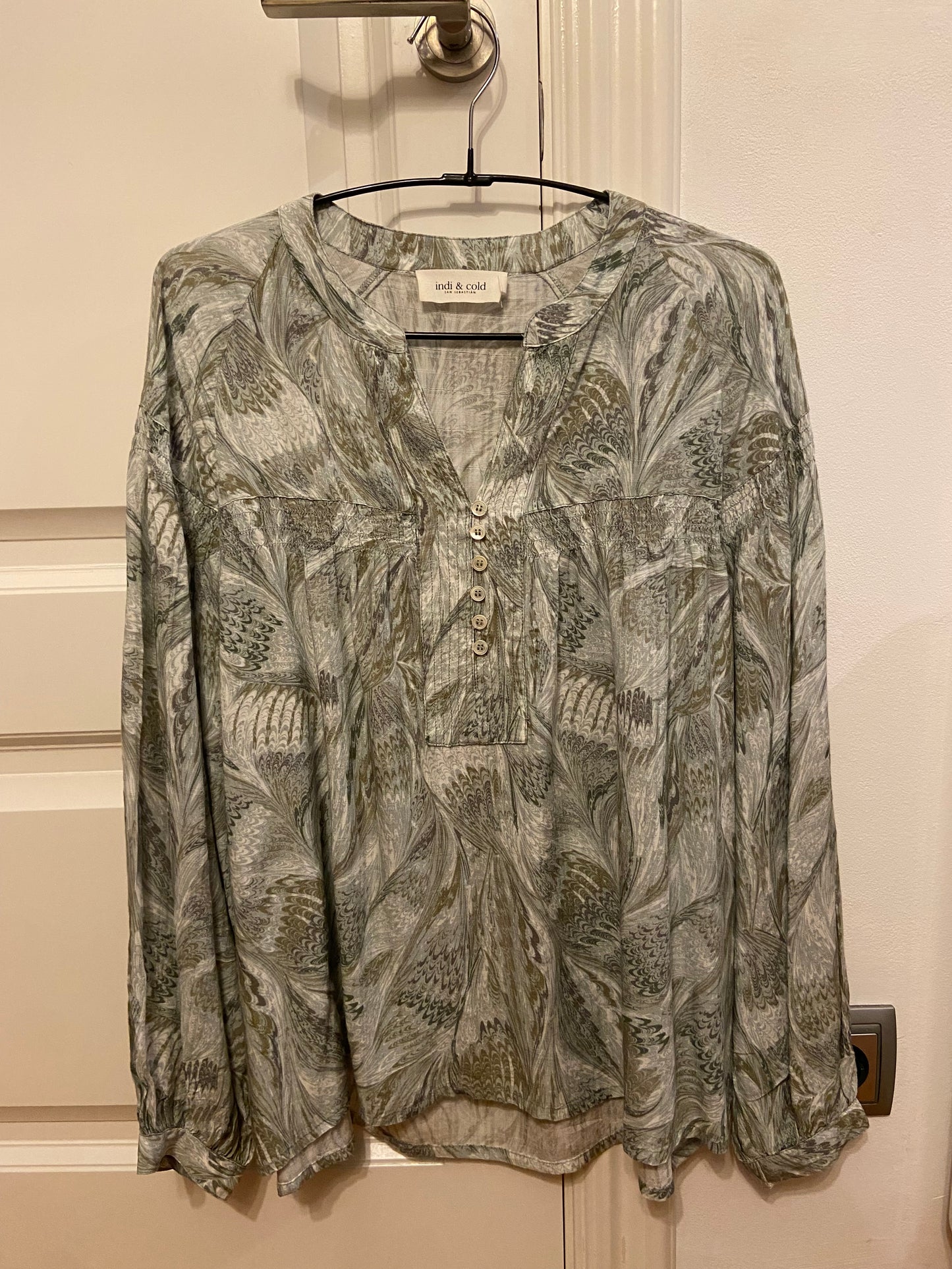 CHEMISIER IMPRIMÉ MARBRE