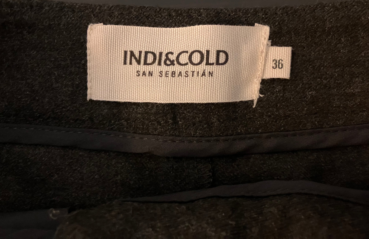 Pantalon à pinces gris anthracite