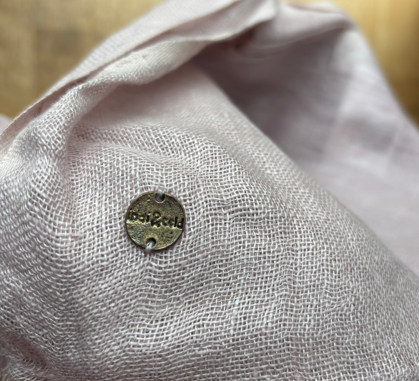 Foulard de lino malva nuevo