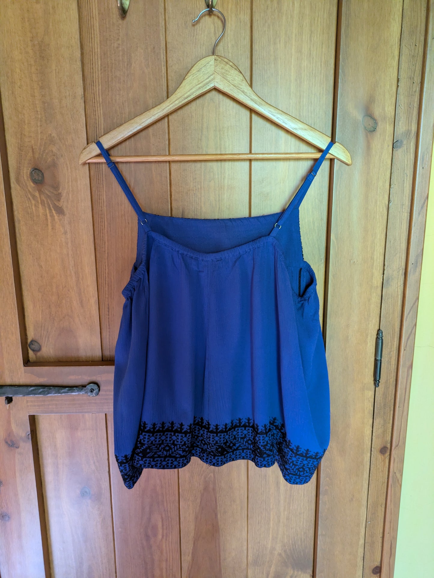 TOP AZUL INDIGO 100% VISCOSA