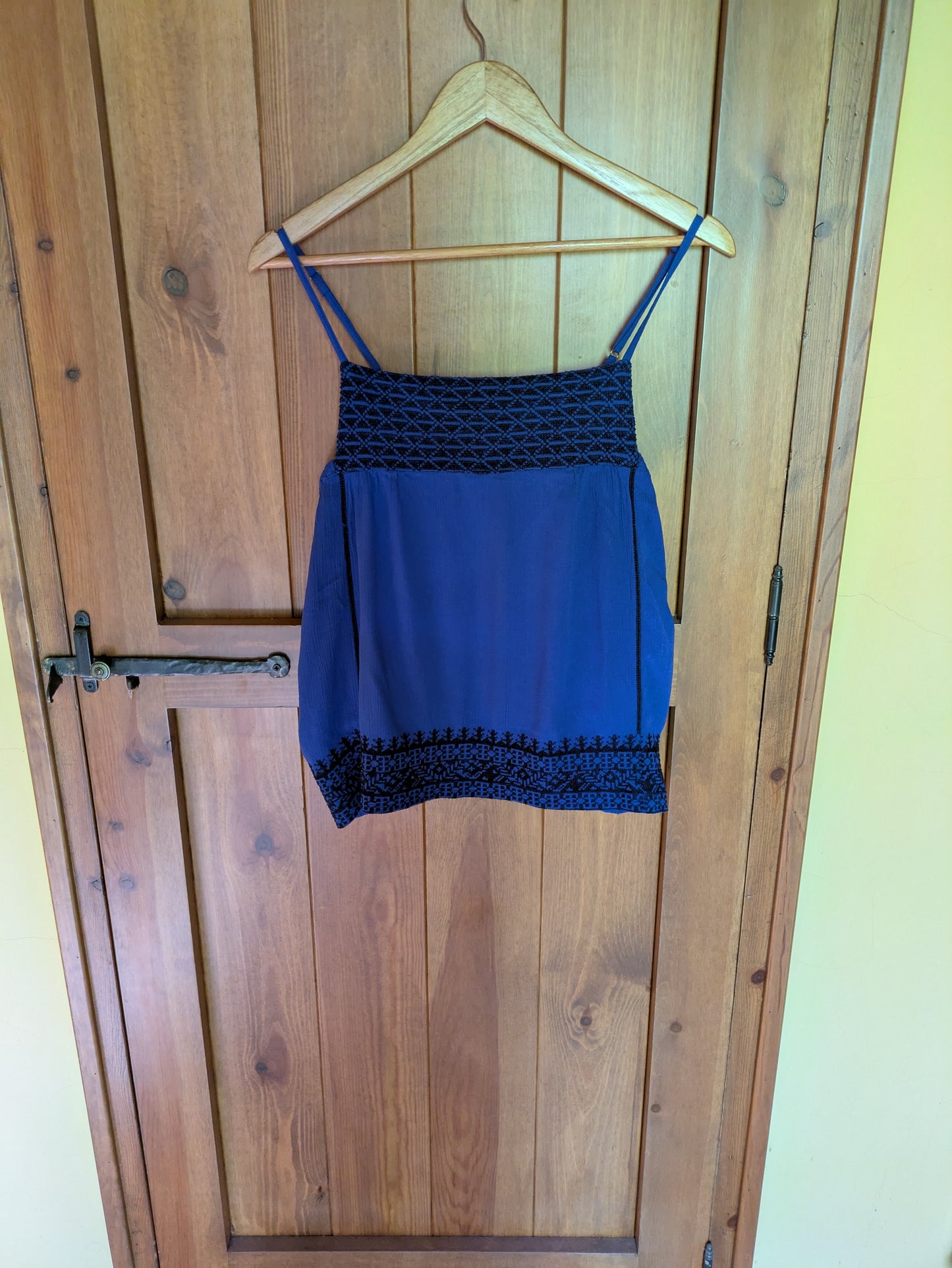 TOP AZUL INDIGO 100% VISCOSA