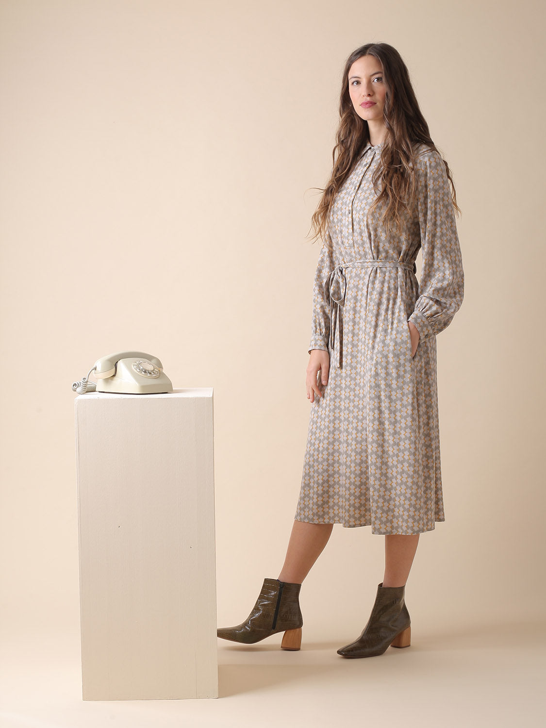 VESTIDO OLIVIA PRINT GEOMÉTRICO