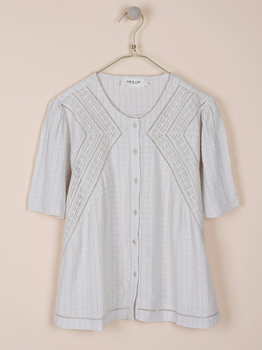 CAMISA EN VISCOSA CON PUNTILLA