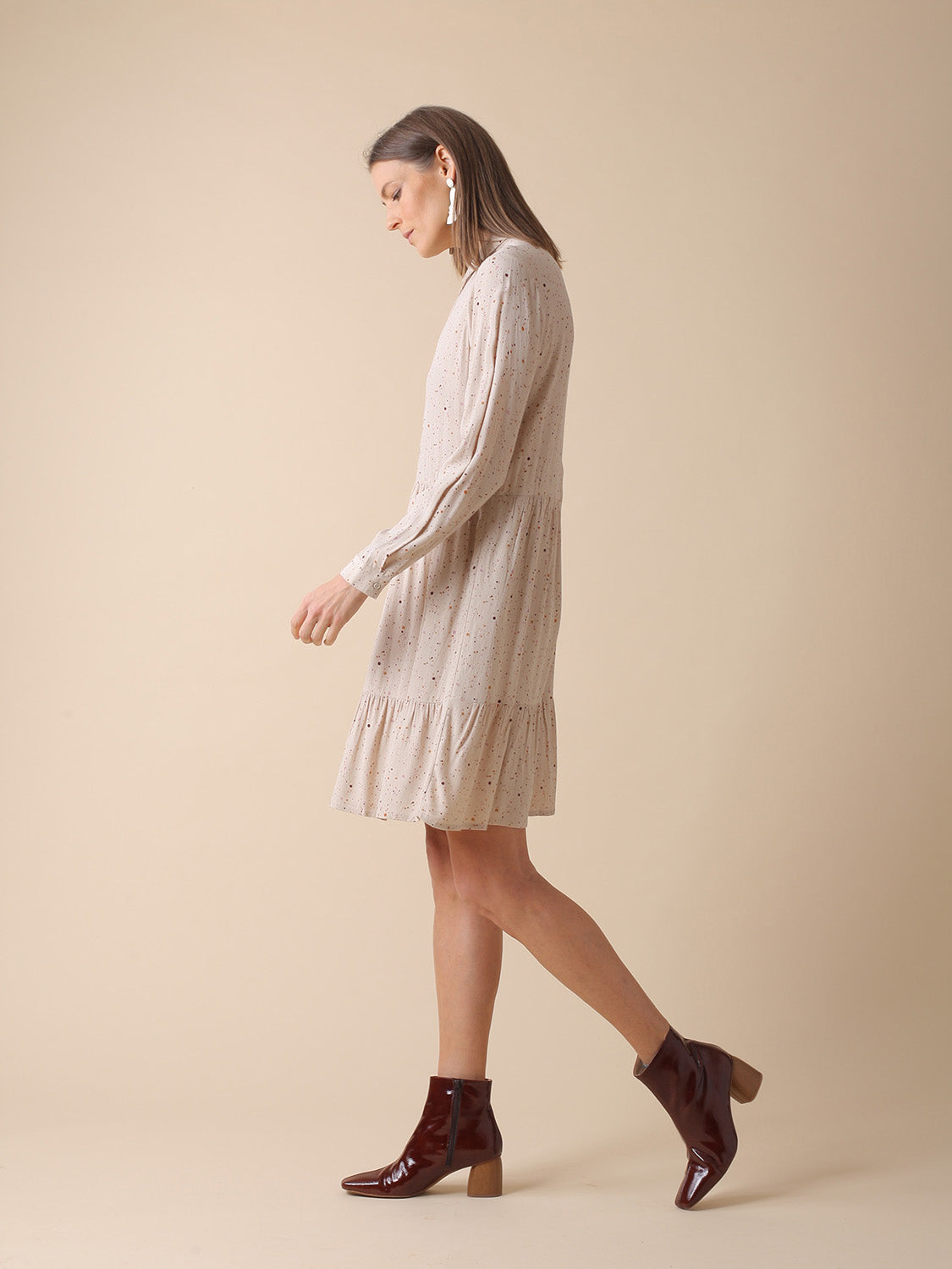 VESTIDO ELOISE EN TOPO MULTICOLOR