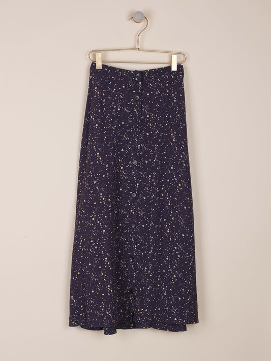 FALDA MIDI ESTAMPADO TOPO MULTICOLOR