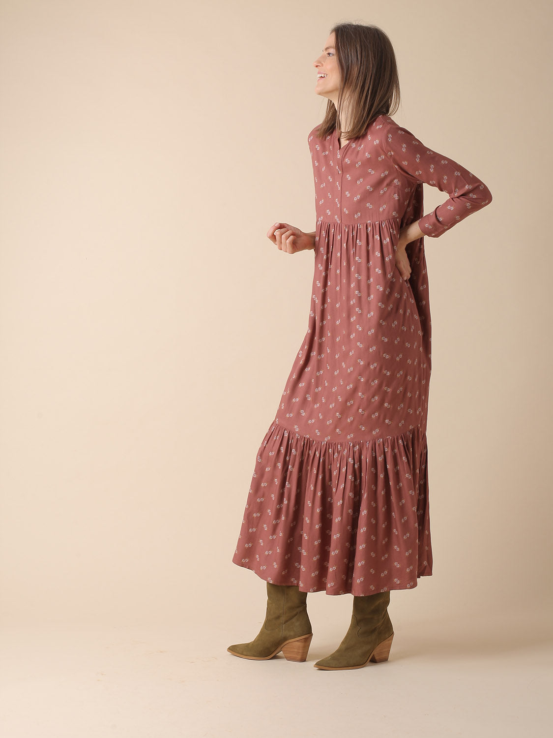 VESTIDO JANE EN VISCOSA ESTAMPADA