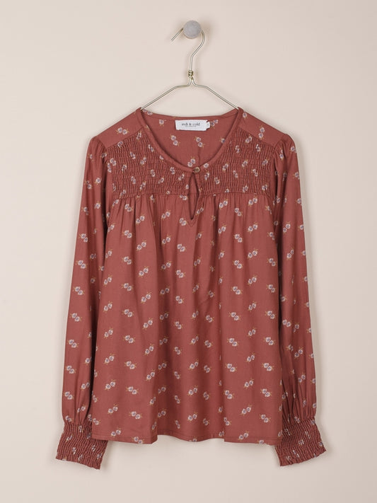 BLUSA JULIA EN VISCOSA ESTAMPADA