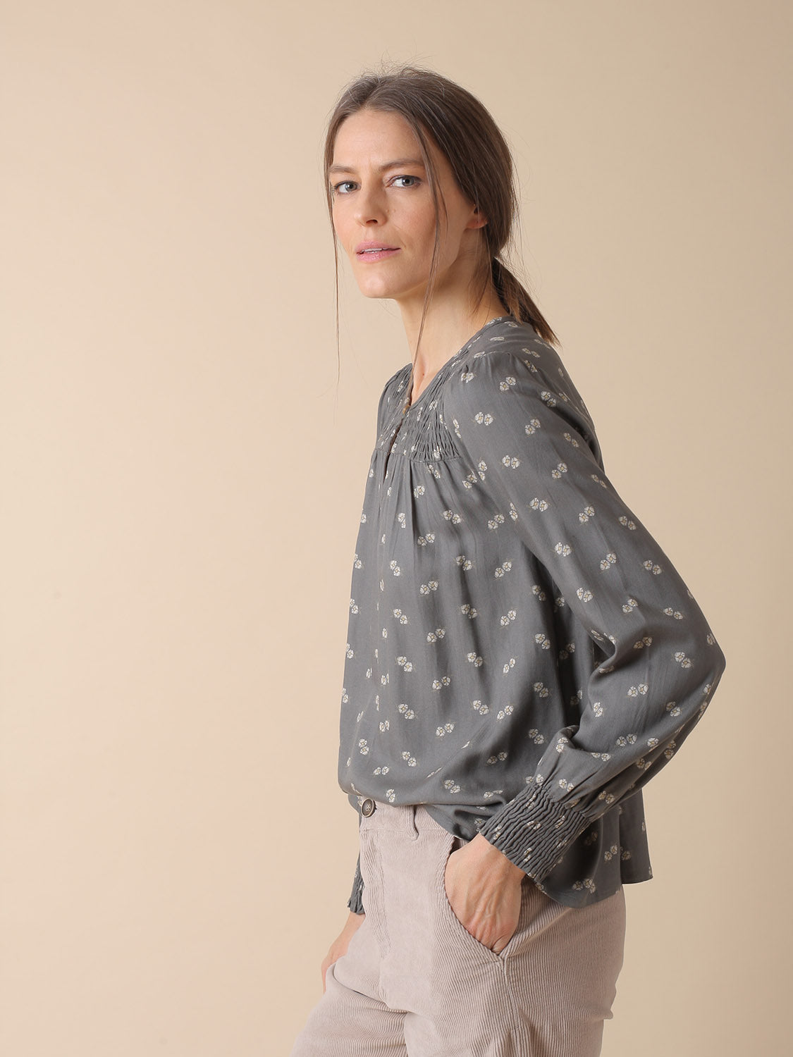 BLUSA JULIA EN VISCOSA ESTAMPADA