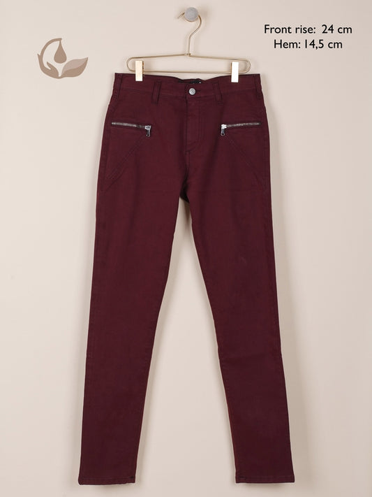 PANTALÓN SLIM CREMALLERAS