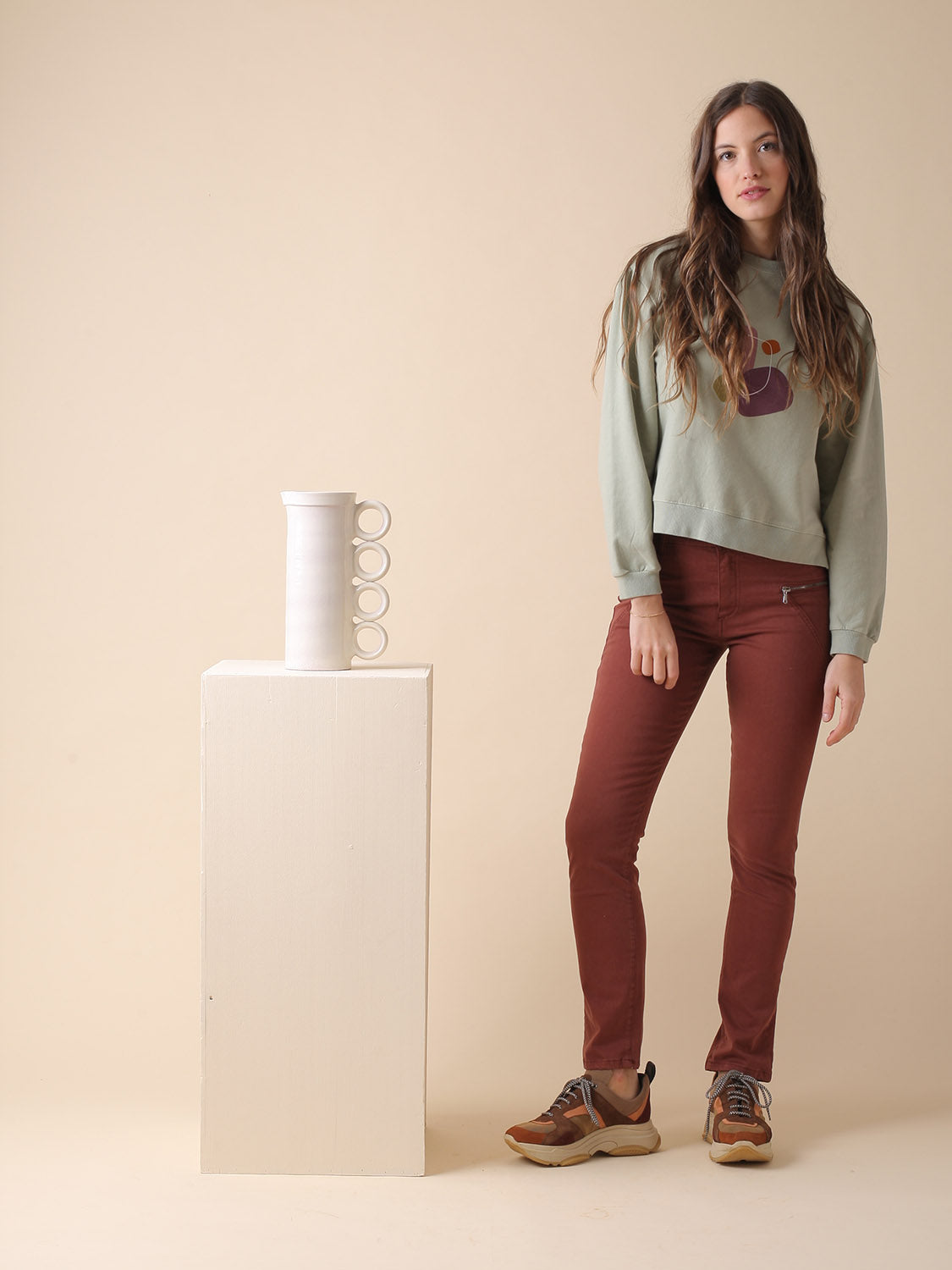 PANTALÓN SLIM CREMALLERAS
