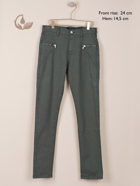 PANTALÓN SLIM CREMALLERAS