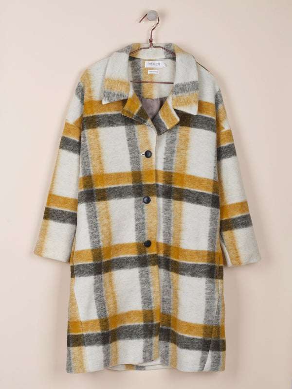CHECKED WOOL COAT