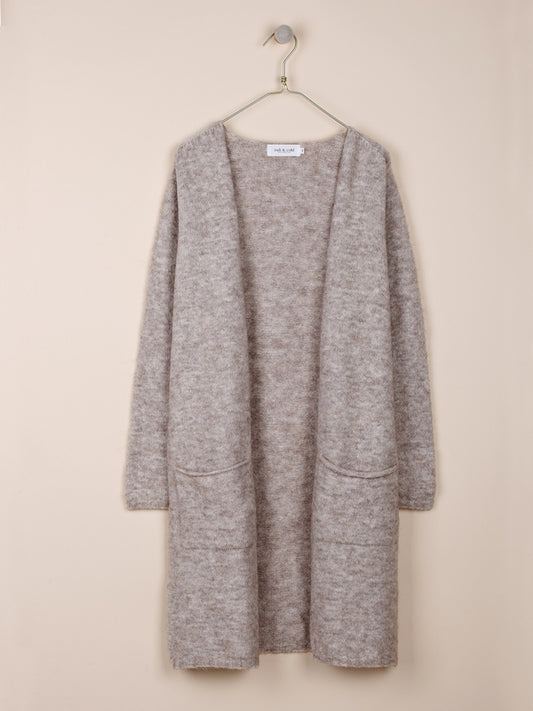 CHAQUETA LARGA CON ALPACA