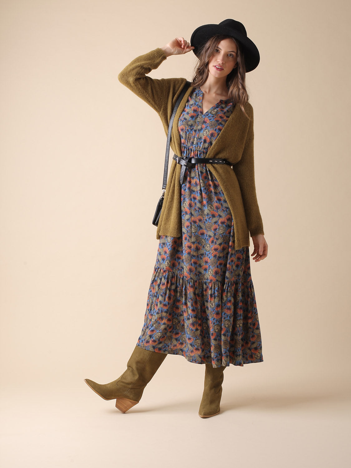 CHAQUETA LARGA CON ALPACA