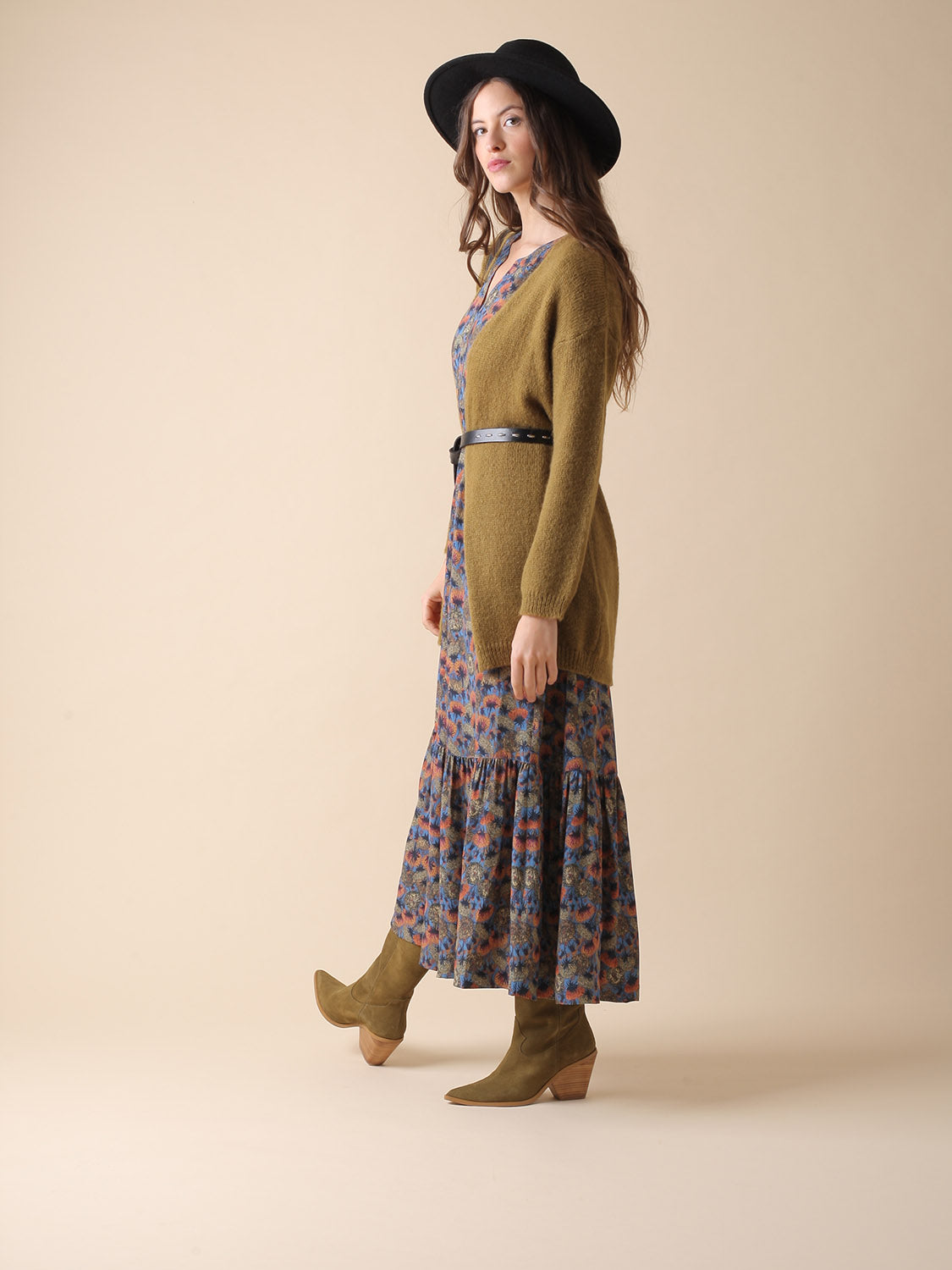 CHAQUETA LARGA CON ALPACA