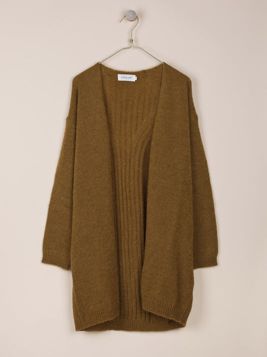 CHAQUETA LARGA CON ALPACA