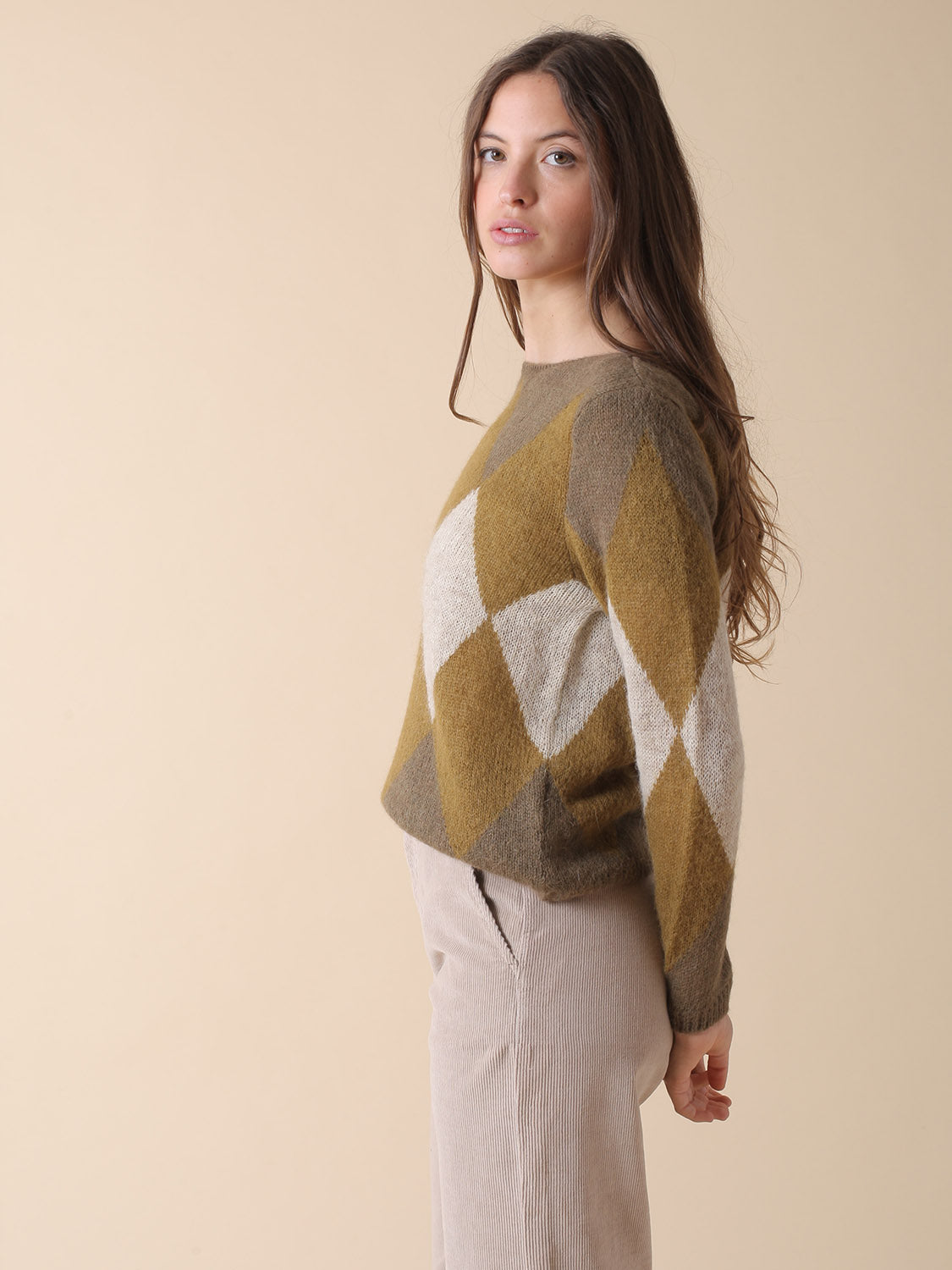 JERSEY ROMBOS MULTICOLOR CON ALPACA