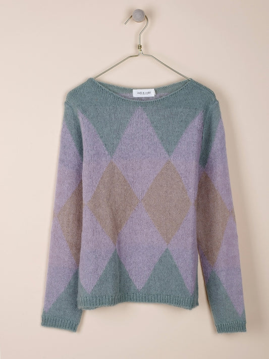 JERSEY ROMBOS MULTICOLOR CON ALPACA