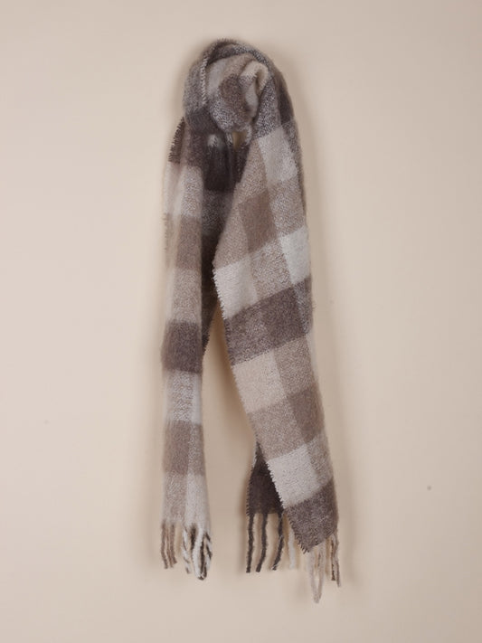 ÉCHARPE MULTICOLORE EN MOHAIR ET MÉRINOS